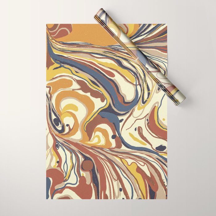 Retro marble #4 Wrapping Paper Gallery Image 1