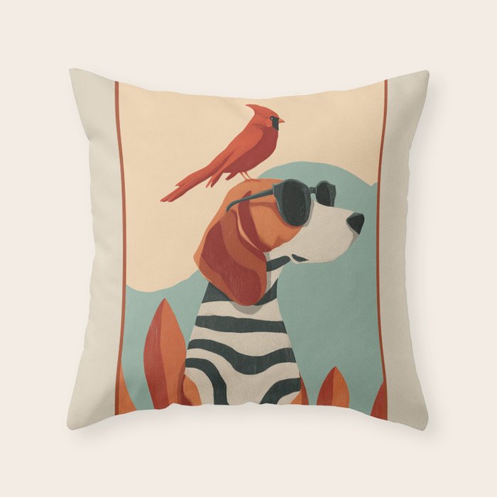 Cool Company Throw Pillow Gallery Image 1