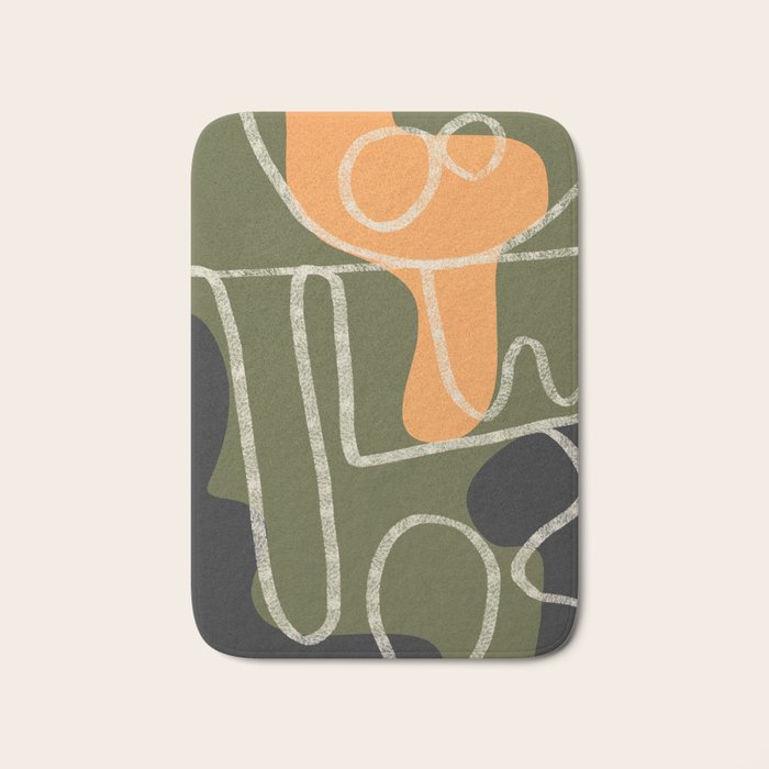 Organic Minimalist Layers 7 Bath Mat Gallery Image 1