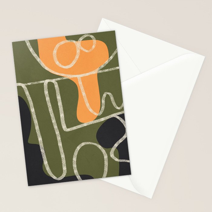 Organic Minimalist Layers 7 Stationery Card Gallery Image 2