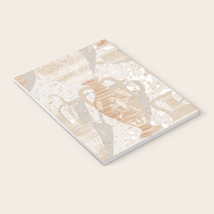 Antique pottery warm neutral Notebook Gallery Image 3