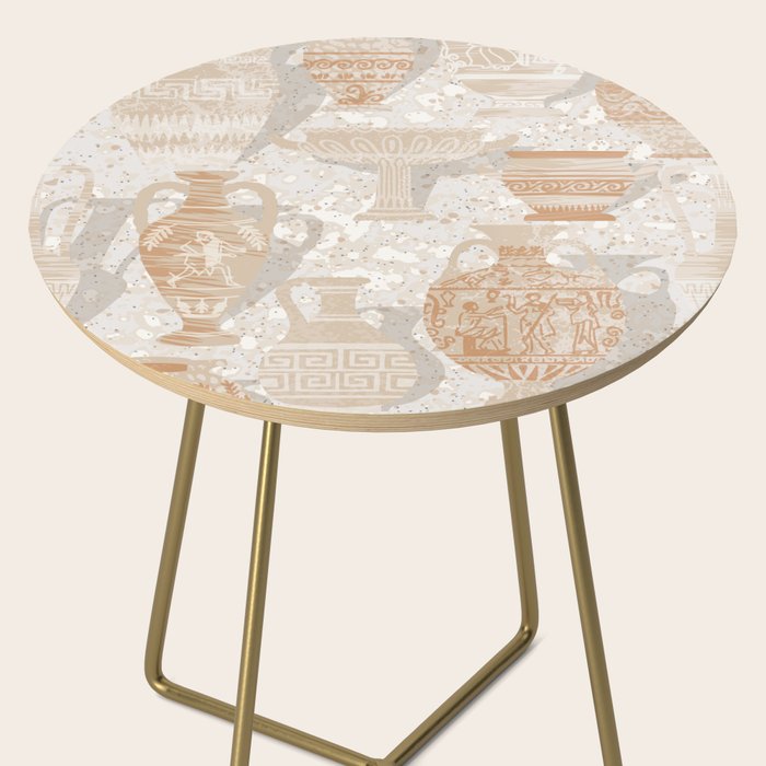 Antique pottery warm neutral Side Table Gallery Image 2