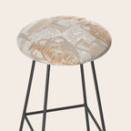 Antique pottery warm neutral Stool Gallery Image 2