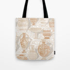 Antique pottery warm neutral Tote Bag Gallery Image 1
