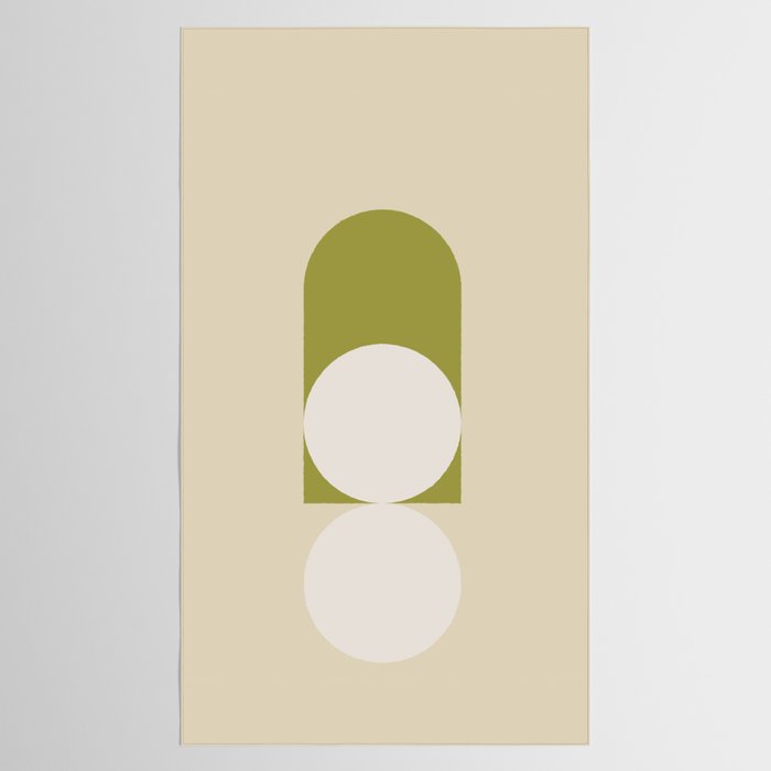 Contemporary Composition 05 - Golden Lime Tablecloth Gallery Image 2