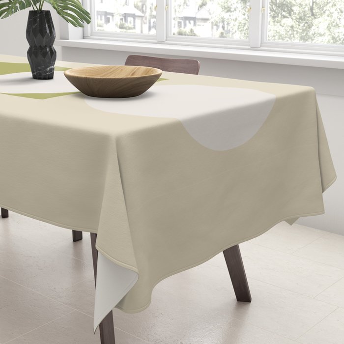 Contemporary Composition 05 - Golden Lime Tablecloth Gallery Image 3
