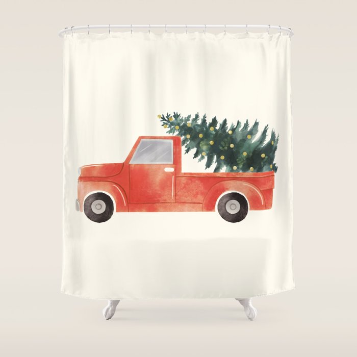 Back Home for Christmas Shower Curtain Gallery Image 1