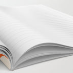 Soft Curves Retro Modern Abstract Pattern in Orange and Cream Notebook Gallery Image 2