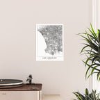 Los Angeles White Map Poster Gallery Image 2
