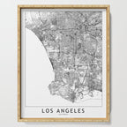 Los Angeles White Map Serving Tray Gallery Image 1