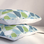 Terrazzo Mosaic Pattern, Teal Blue, Green, White Pillow Sham Gallery Image 3