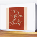 Minimal Abstract Art Three Faces 2 Wall Mural Gallery Image 2
