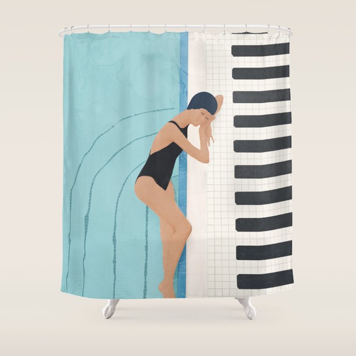 Pool 1 Shower Curtain Gallery Image 1