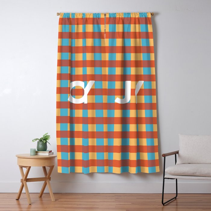 Joy in Christmas Plaid Window Curtain Gallery Image 1