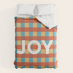 Joy in Christmas Plaid Duvet Cover Gallery Image 6