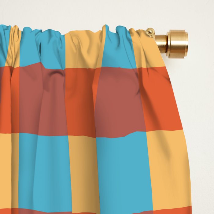 Joy in Christmas Plaid Window Curtain Gallery Image 2