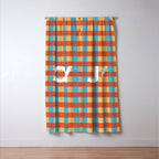 Joy in Christmas Plaid Window Curtain Gallery Image 3