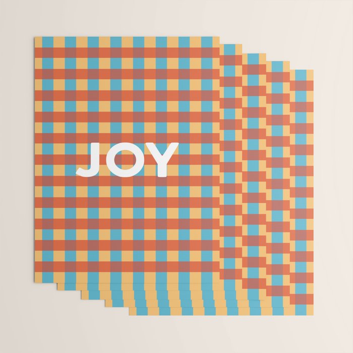 Joy in Christmas Plaid Wrapping Paper Gallery Image 3