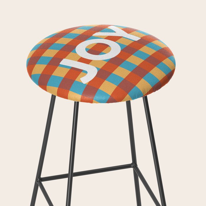 Joy in Christmas Plaid Stool Gallery Image 2