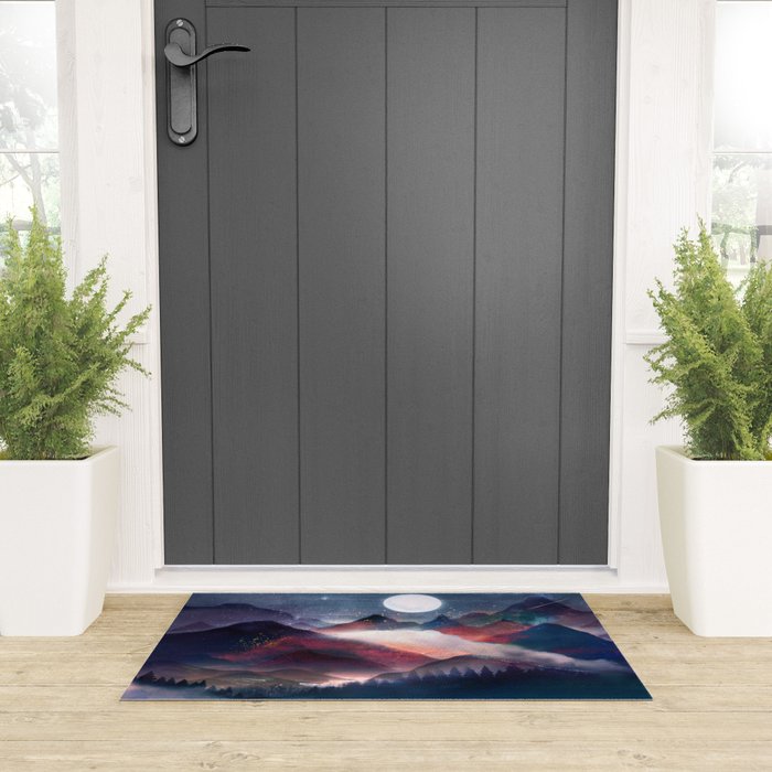 Mountain Lake Under the Stars Welcome Mat Gallery Image 3