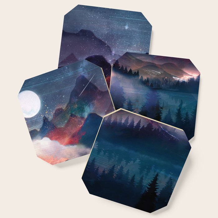 Mountain Lake Under the Stars Coaster Gallery Image 1