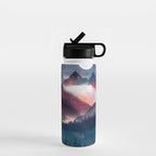 Mountain Lake Under the Stars Water Bottle Gallery Image 1