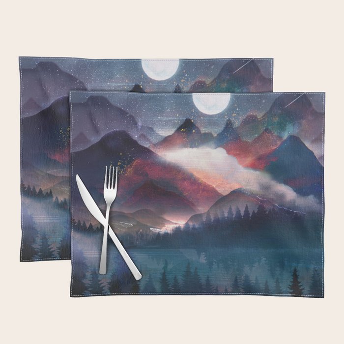 Mountain Lake Under the Stars Placemat Gallery Image 1