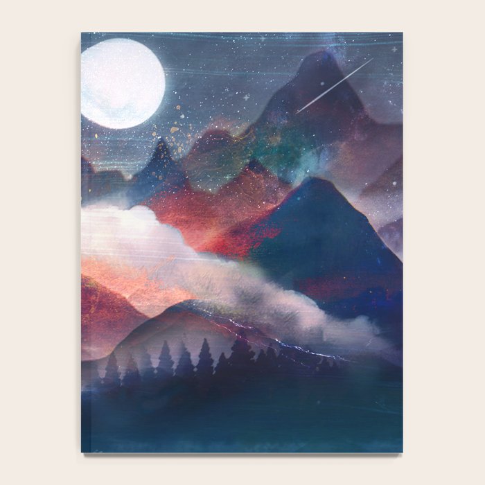 Mountain Lake Under the Stars Notebook Gallery Image 4