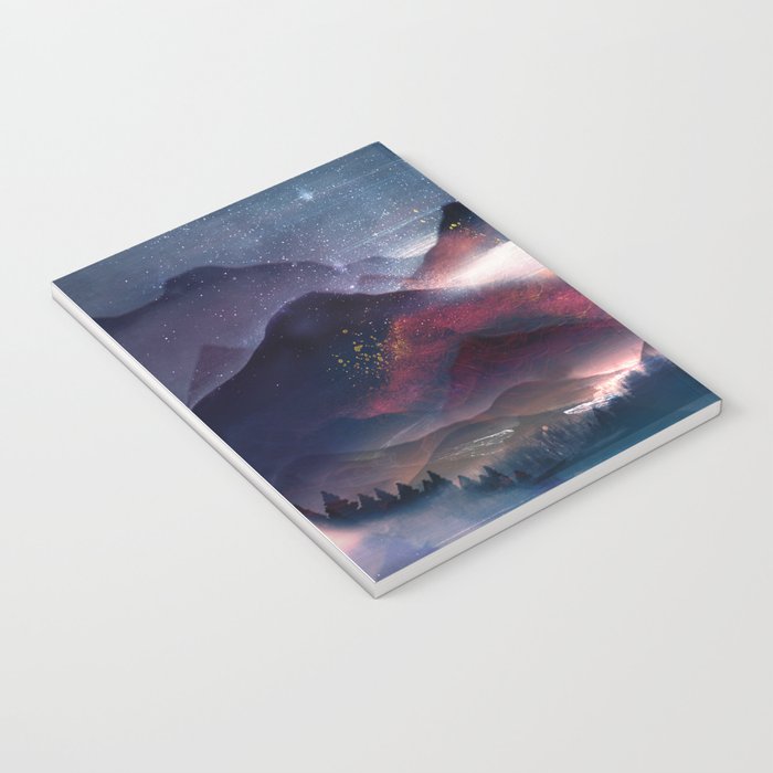 Mountain Lake Under the Stars Notebook Gallery Image 3