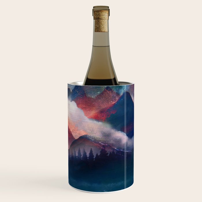 Mountain Lake Under the Stars Wine Chiller Gallery Image 3