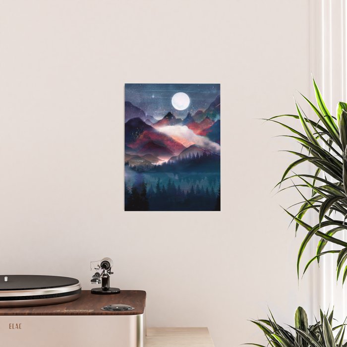Mountain Lake Under the Stars Poster Gallery Image 2