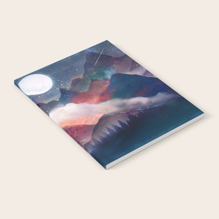 Mountain Lake Under the Stars Notebook Gallery Image 2