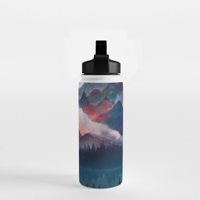 Mountain Lake Under the Stars Water Bottle Gallery Image 2