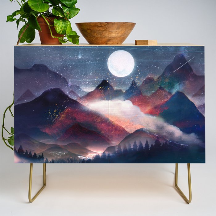 Mountain Lake Under the Stars Credenza Gallery Image 1