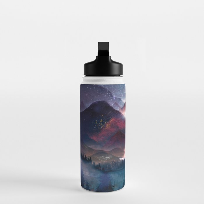 Mountain Lake Under the Stars Water Bottle Gallery Image 3