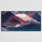 Mountain Lake Under the Stars Desk Mat Gallery Image 3