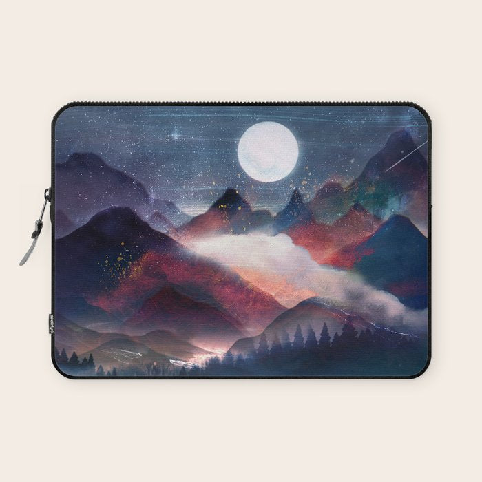 Mountain Lake Under the Stars Laptop Sleeve Gallery Image 1