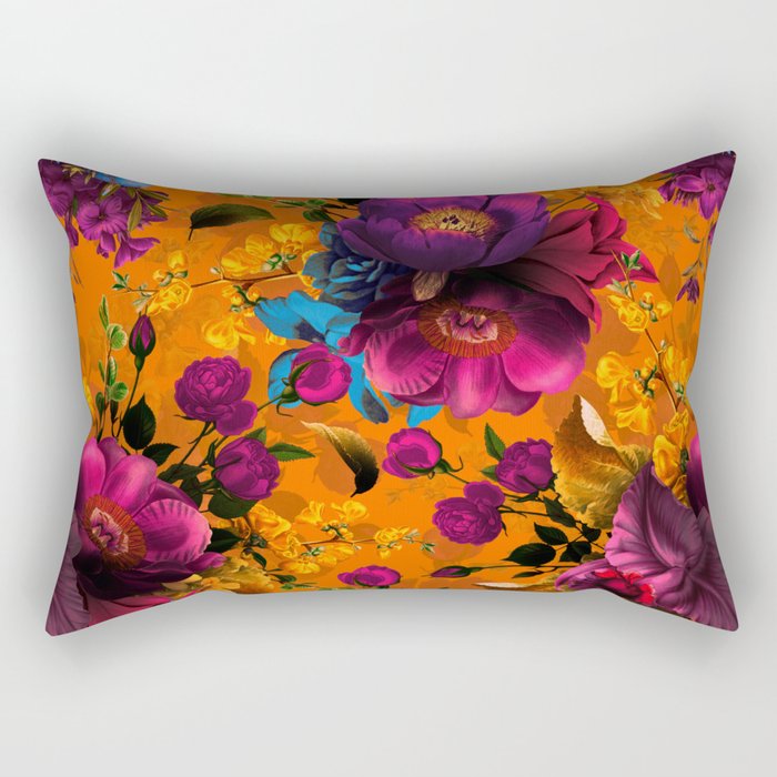 Vintage & Shabby Chic - Midnight Tropical Garden Rectangular Pillow Gallery Image 1