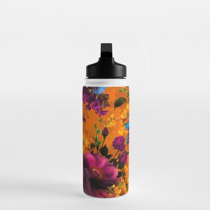 Vintage & Shabby Chic - Midnight Tropical Garden Water Bottle Gallery Image 3