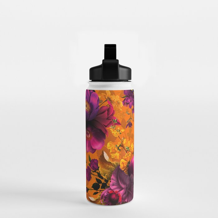 Vintage & Shabby Chic - Midnight Tropical Garden Water Bottle Gallery Image 2