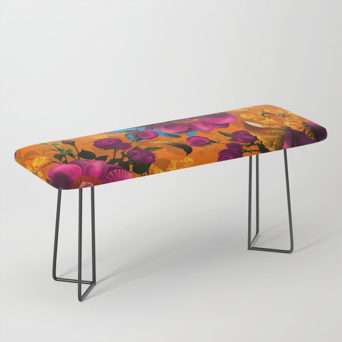 Vintage & Shabby Chic - Midnight Tropical Garden Bench Gallery Image 1