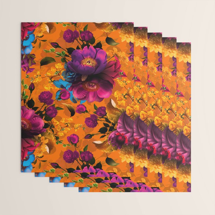 Vintage & Shabby Chic - Midnight Tropical Garden Wrapping Paper Gallery Image 3