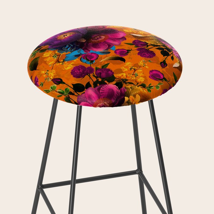 Vintage & Shabby Chic - Midnight Tropical Garden Stool Gallery Image 2