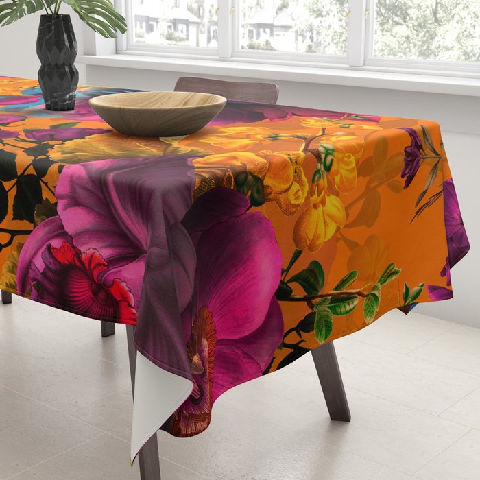 Vintage & Shabby Chic - Midnight Tropical Garden Tablecloth Gallery Image 3