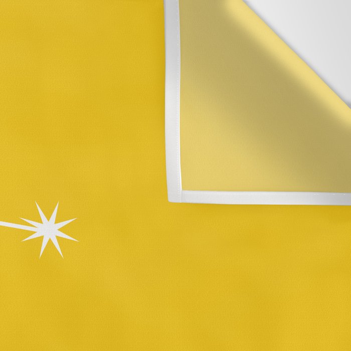 Gemini Zodiac Star Constellation Line Art Bright Yellow Wall Tapestry Gallery Image 3