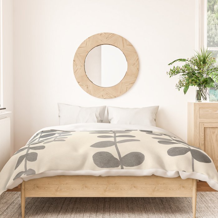 Minimal Abstract Leaves 19 Duvet Cover Gallery Image 3