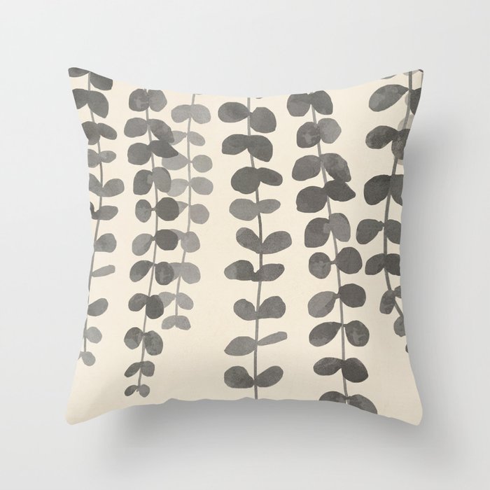Minimal Abstract Leaves 19 Throw Pillow Gallery Image 6