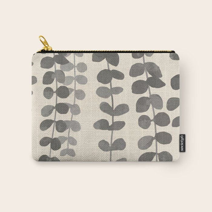 Minimal Abstract Leaves 19 Carry All Pouch Gallery Image 1
