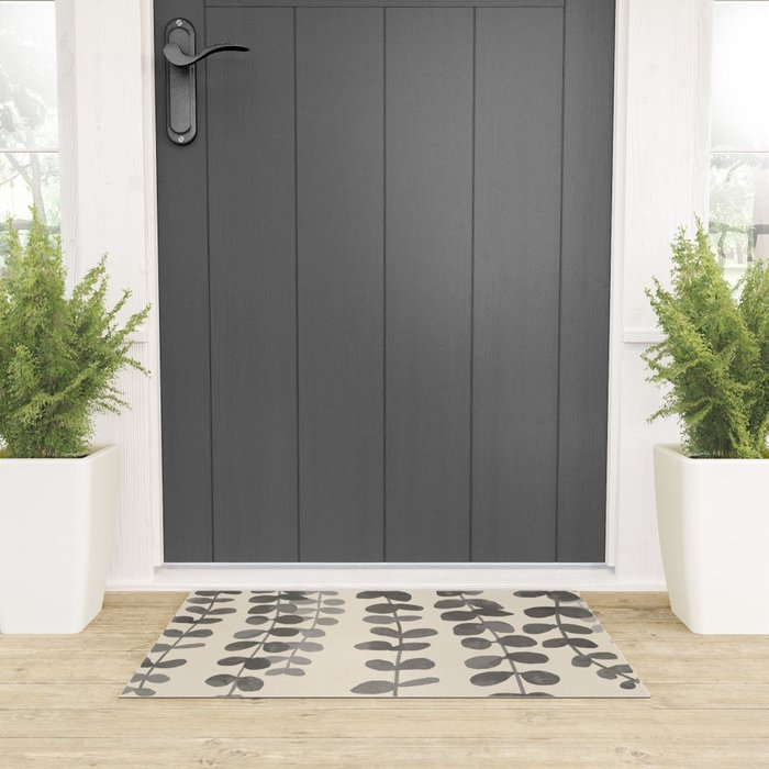 Minimal Abstract Leaves 19 Welcome Mat Gallery Image 3
