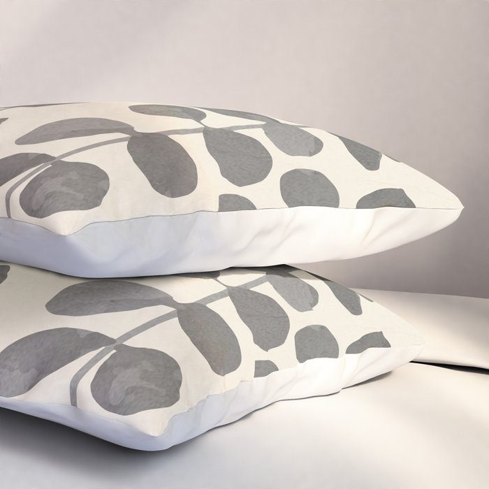 Minimal Abstract Leaves 19 Pillow Sham Gallery Image 3